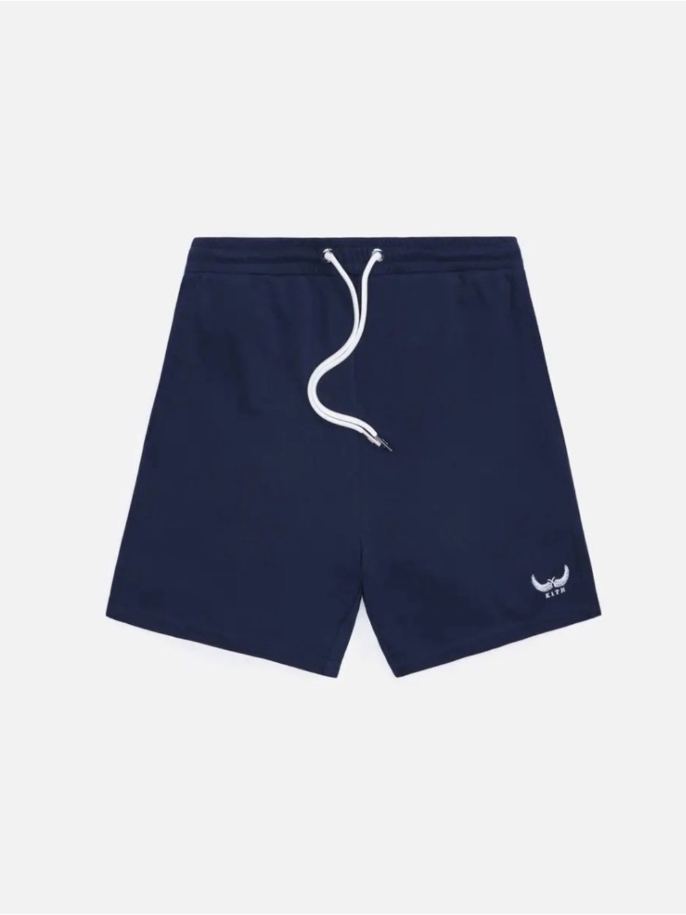 Kith Navy Pique Cotton Shorts with White Laurel Emblem